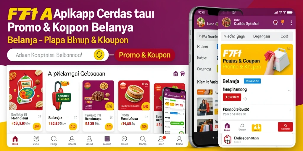 Tampilan intuitif aplikasi F7F7 dengan berbagai promo menarik.