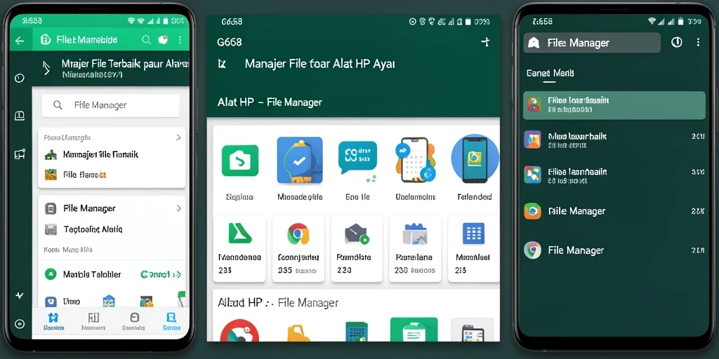 Tampilan antarmuka G668 saat mengelola file dengan mudah.