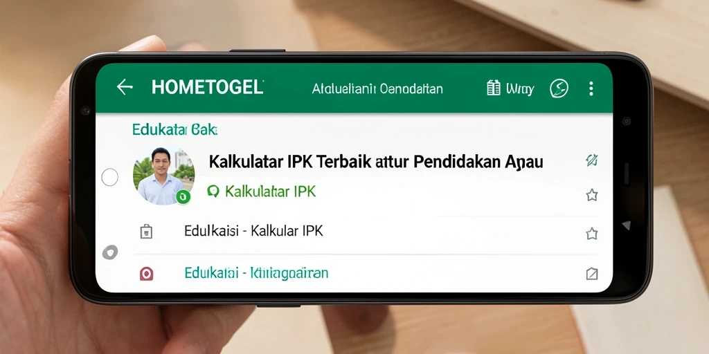 Tampilan antarmuka aplikasi Kalkulator IPK HOMETOGEL yang user-friendly.
