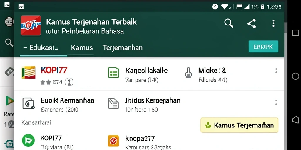 Tampilan antarmuka KOPI77 yang intuitif dan fungsional.