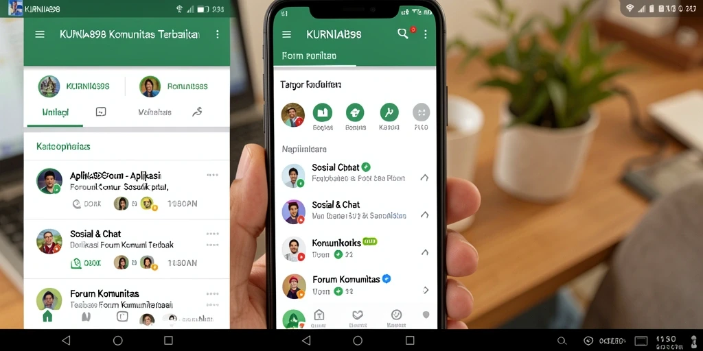 Antarmuka ramah pengguna KURNIA898 untuk Forum Komunitas.