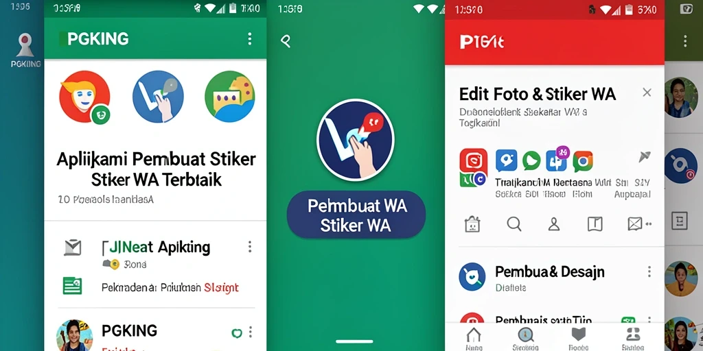 Antarmuka PGKING yang mudah digunakan untuk membuat stiker WA.