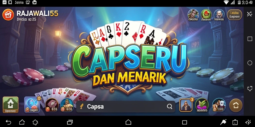 Tampilan antarmuka menarik dan responsif dalam game Capsa RAJAWALI55.