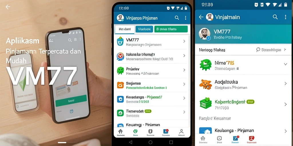 Antarmuka aplikasi VM777 yang ramah pengguna dan informatif.